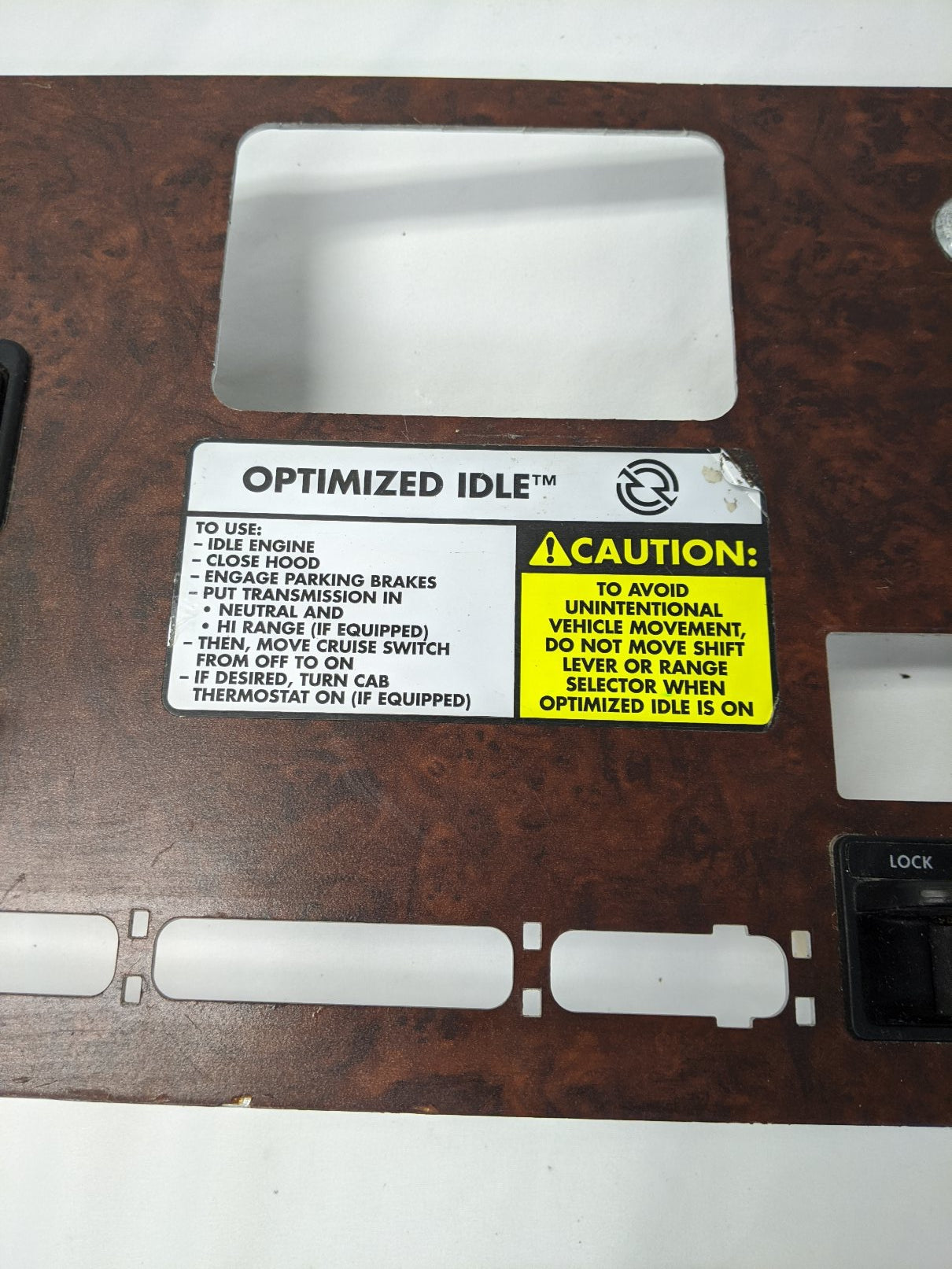 Used Freightliner Columbia Center Instrument Dash Panel- P/N 22-45867-000