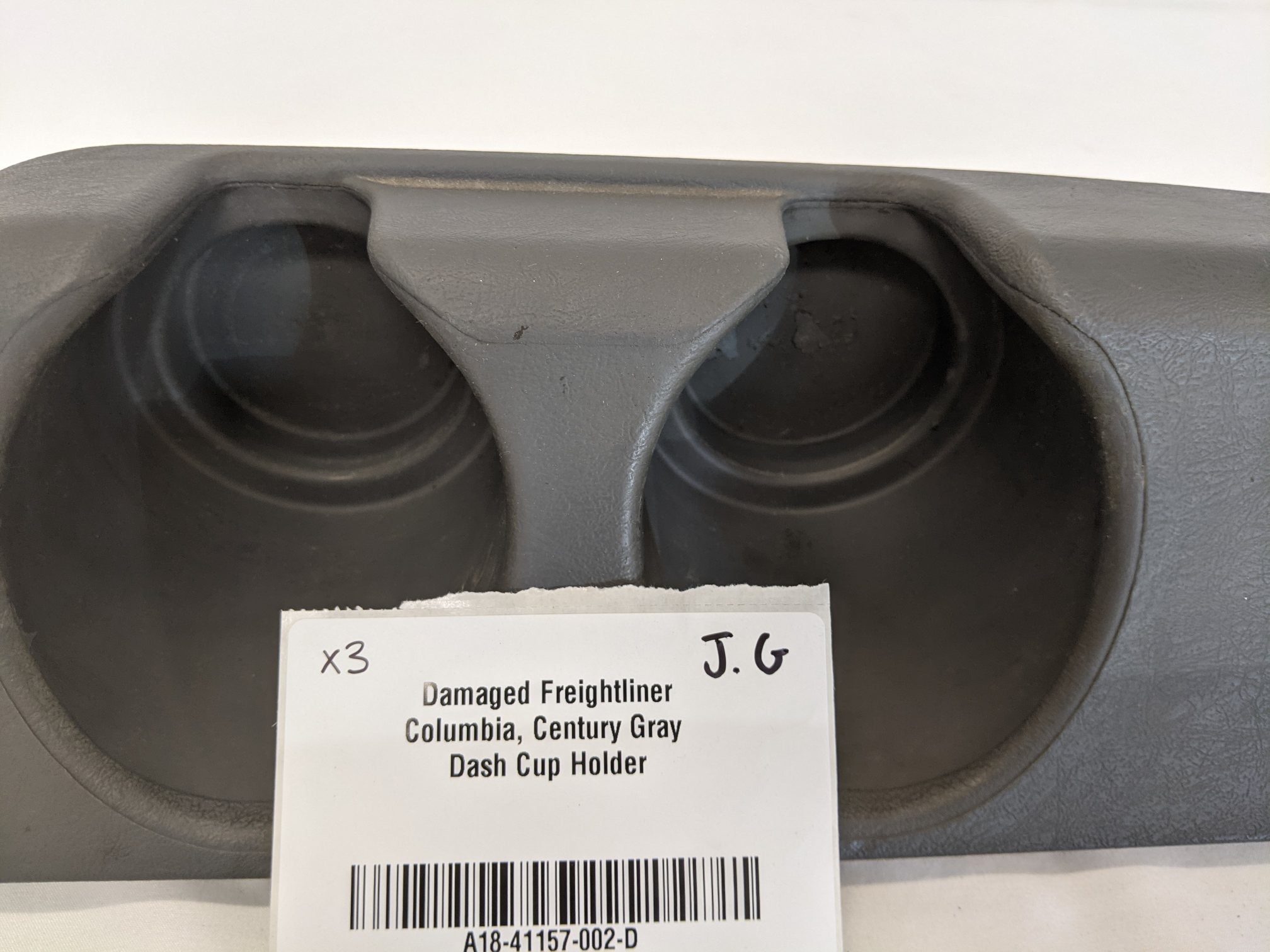 Damaged Freightliner Columbia, Century Gray Dash Cup Holder - P/N A18-41157-002 (10175160713532)