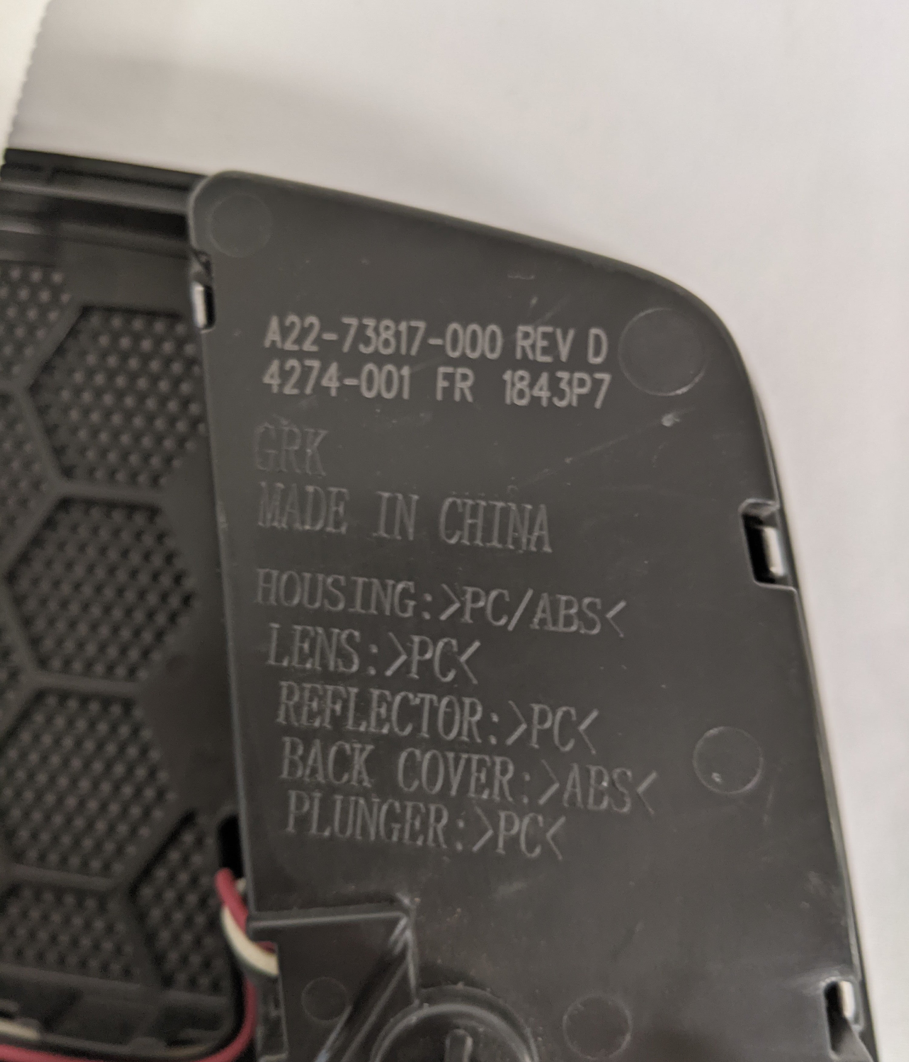 Used Standard Reading Module Forward Lamp - P/N  A22-73817-000 (6561884143702)
