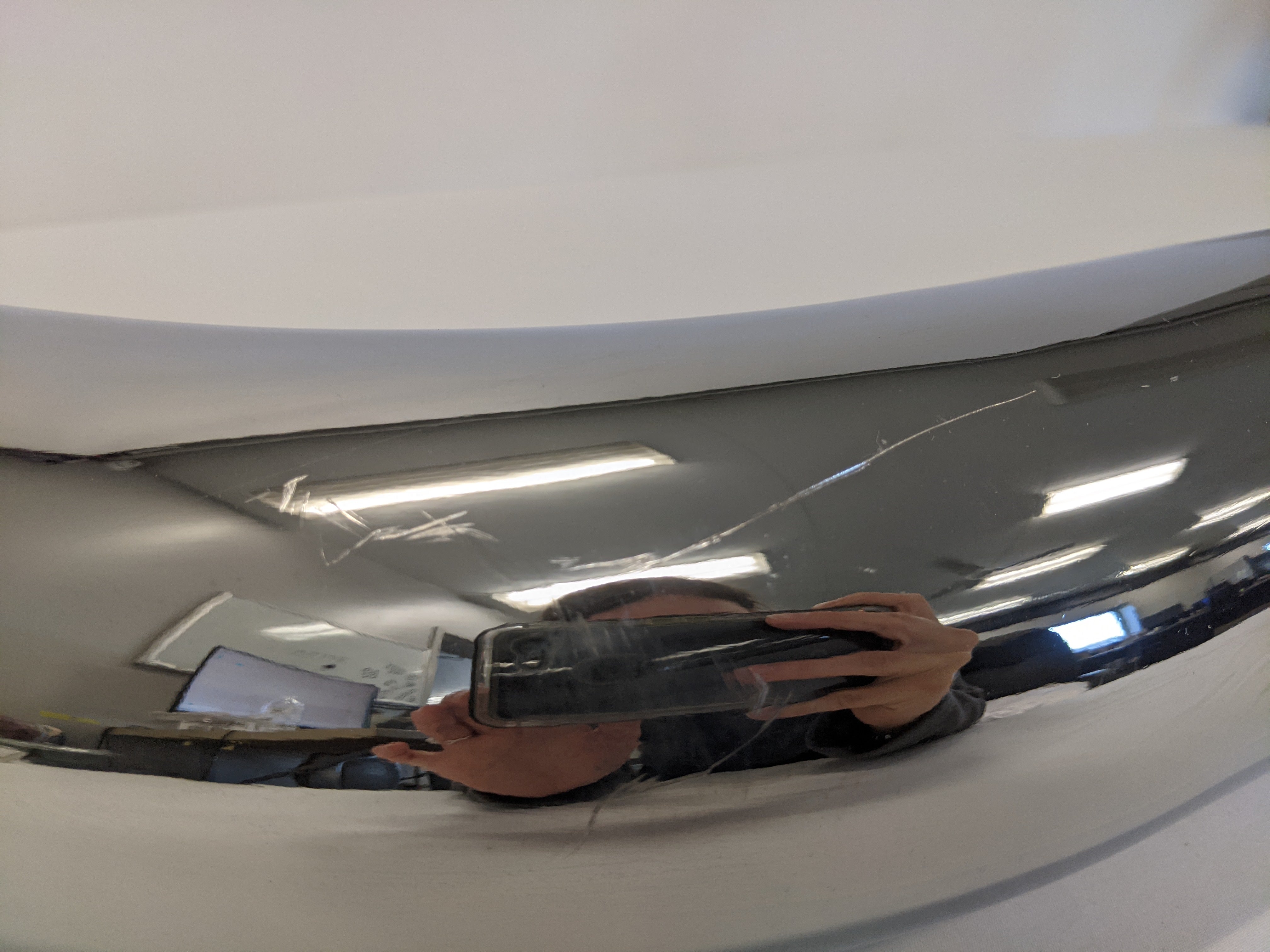 Curved Four Inch Polished Stainless Steel Exhaust Pipe - P/N 04-31799-032 (10140172353852)