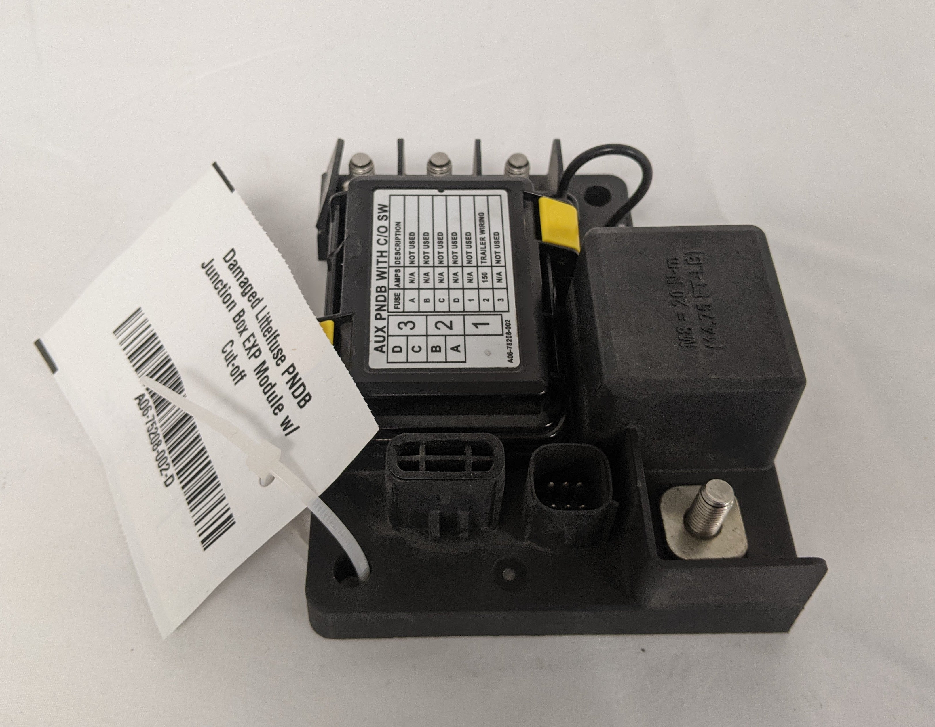 Damaged Littelfuse PNDB Junction Box EXP Module w/ Cut-off - P/N A06-75208-002 (9930119741756)