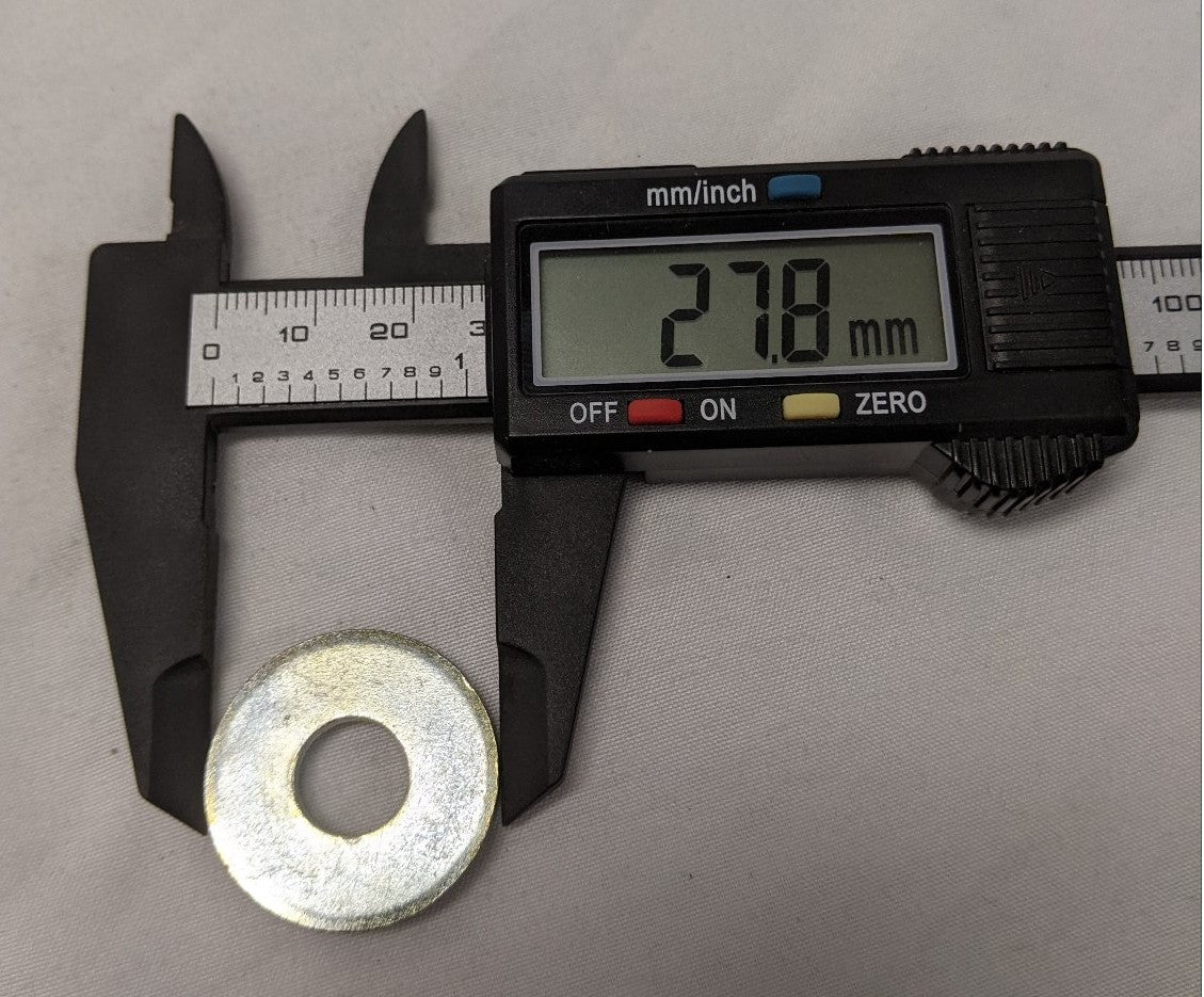 M10 Zinc Plated Steel B Washers - 28mm x 3mm - Lot of 50 - Heavy Duty Flat Washers