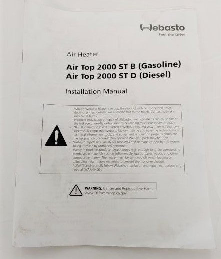 Webasto Air Top 2000 ST 12V Diesel Heater - P/N  9012942E (4872289615958)