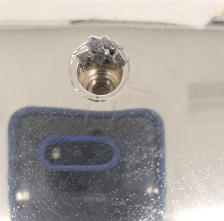 Damaged Freightliner Chrome  Mirror Cover w/ Light & Antenna Hole - P/N 31094 (8754501976380)