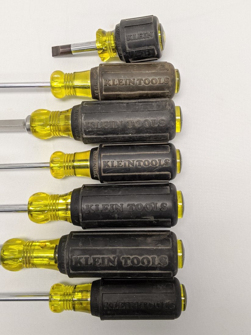 *Lot of 7* Used Klein Tools Flathead Screwdriver Set
