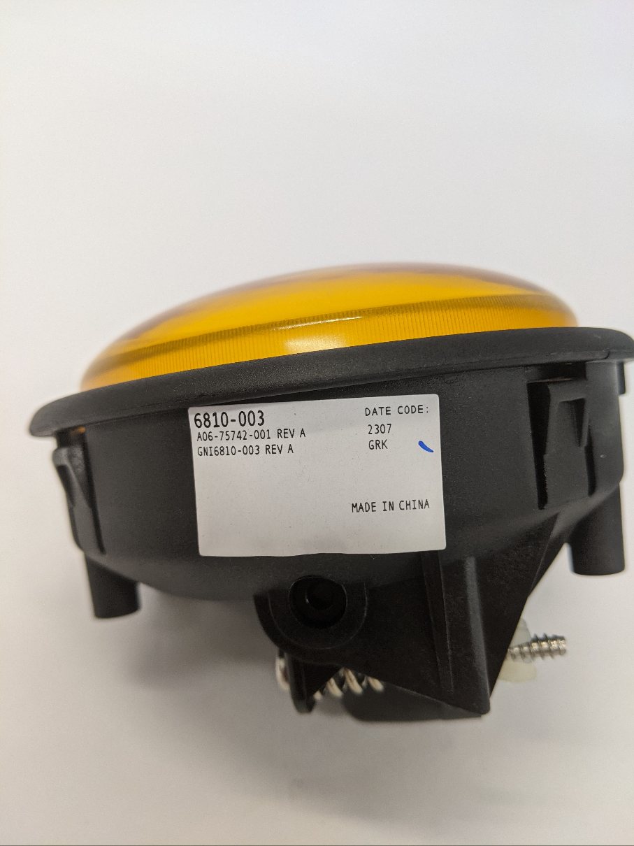New Freightliner Round Amber Fog Lamp Assembly w/o Bulb--PN  A06-75742-001, 6810-003 (10109762011452)