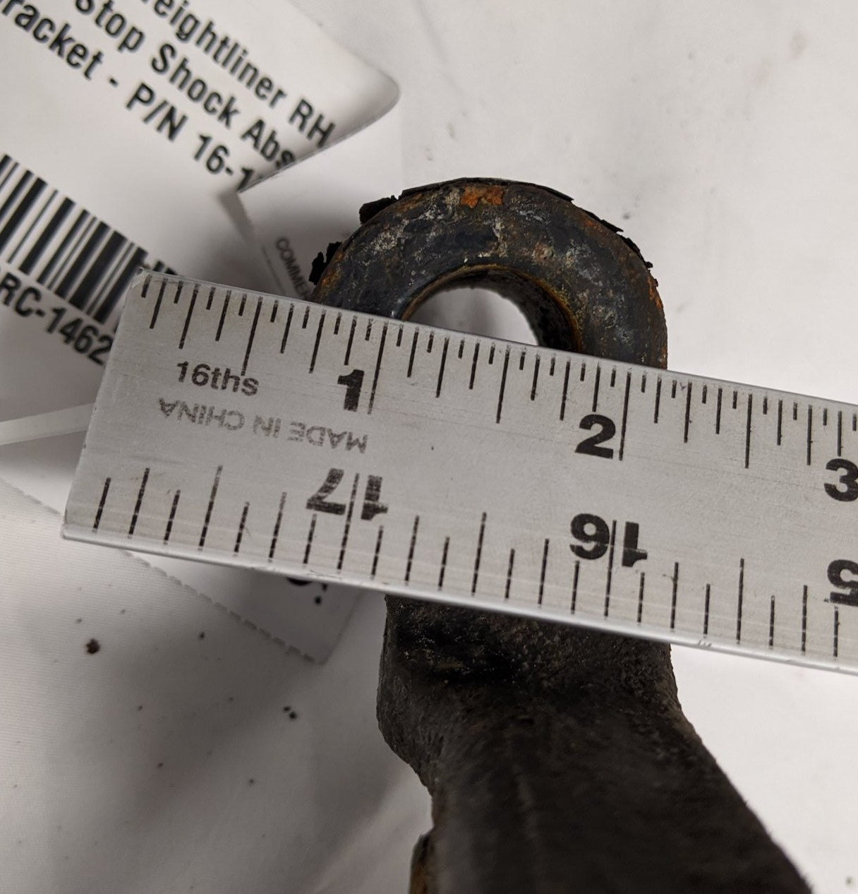 Used Freightliner RH Front Axle Stop Shock Absorption Bracket - P/N 16-15214-000