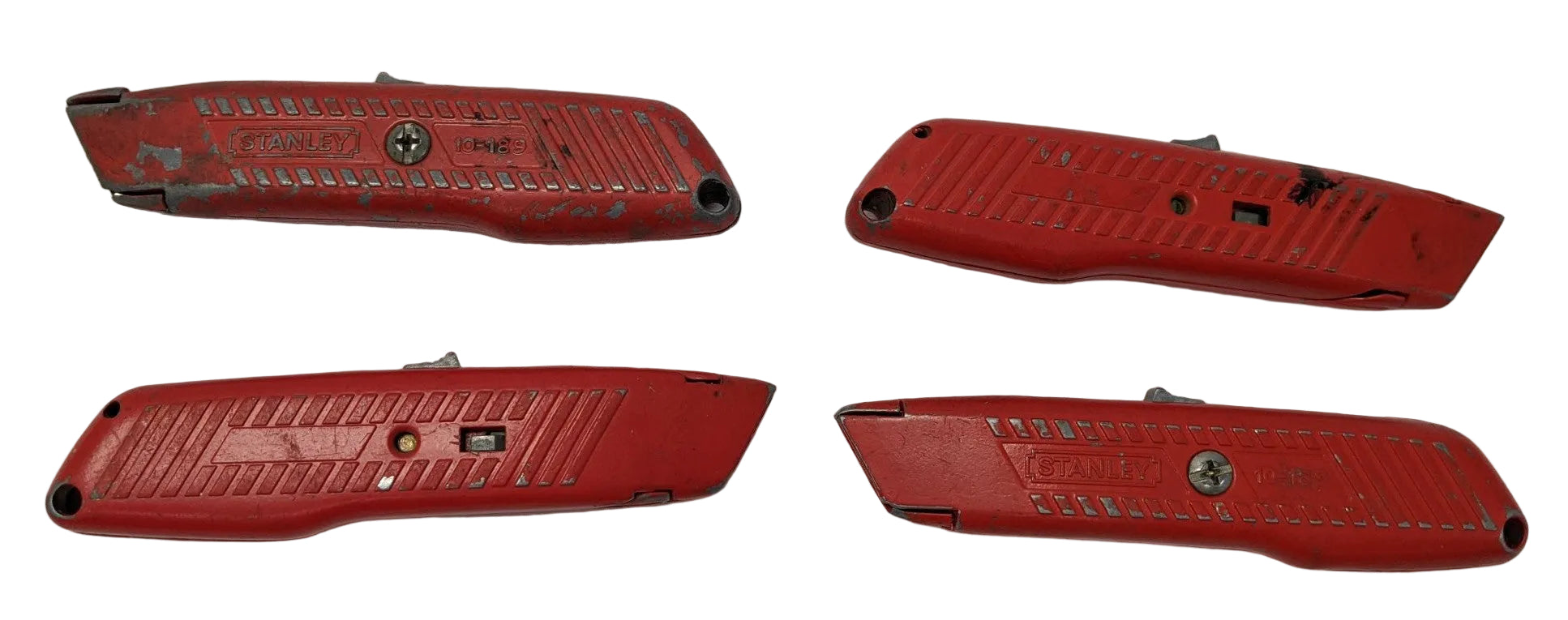 Stanley Auto-Retract Safety Knife Lot of 4 Steel 10-189C