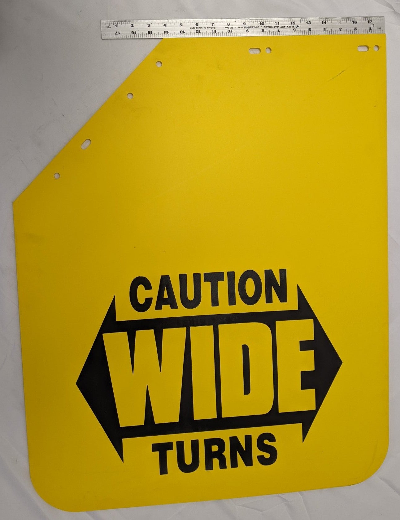 Freightliner LH 27" Yellow Mitered Mud Flap 22-61643-512