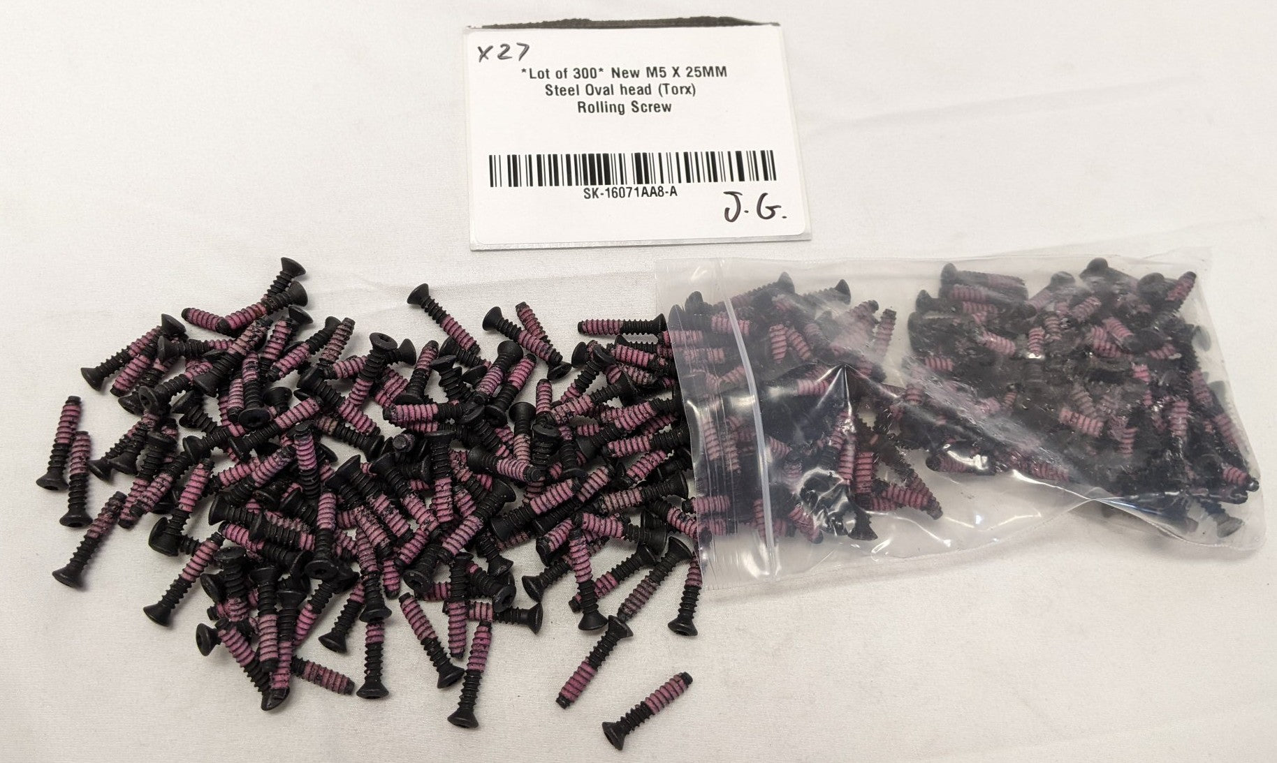 *Lot of 300* New M5 X 25MM Steel Oval Head (Torx) Rolling Screw