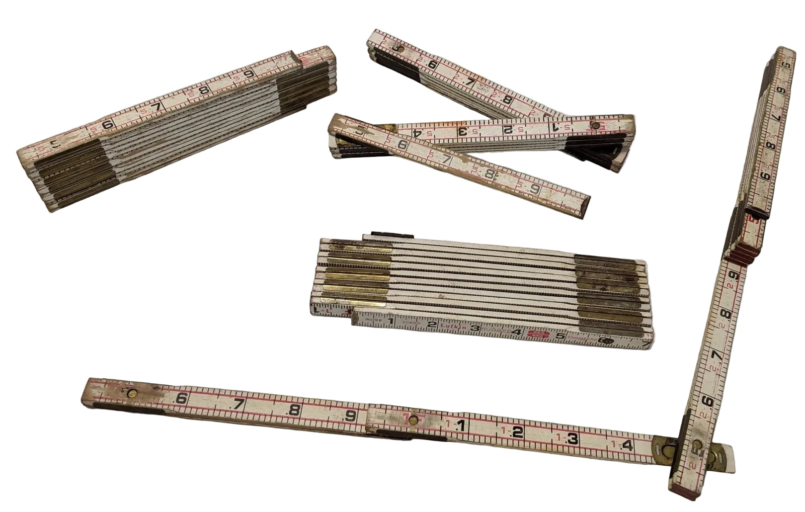 Lufkin Engineer Scale Folding Ruler 6 FT Lot of 4 - 1066D