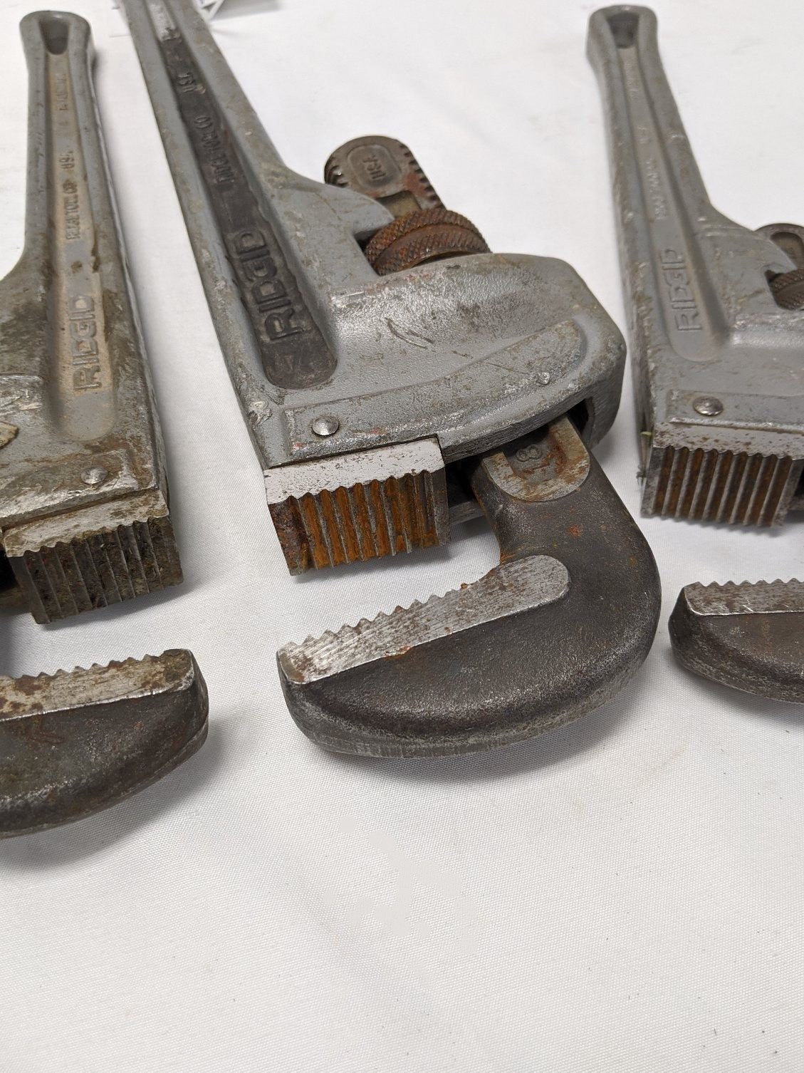 *Lot Of Three* Used Ridgid 12", 14", & 18" Aluminum Straight Pipe Wrenches