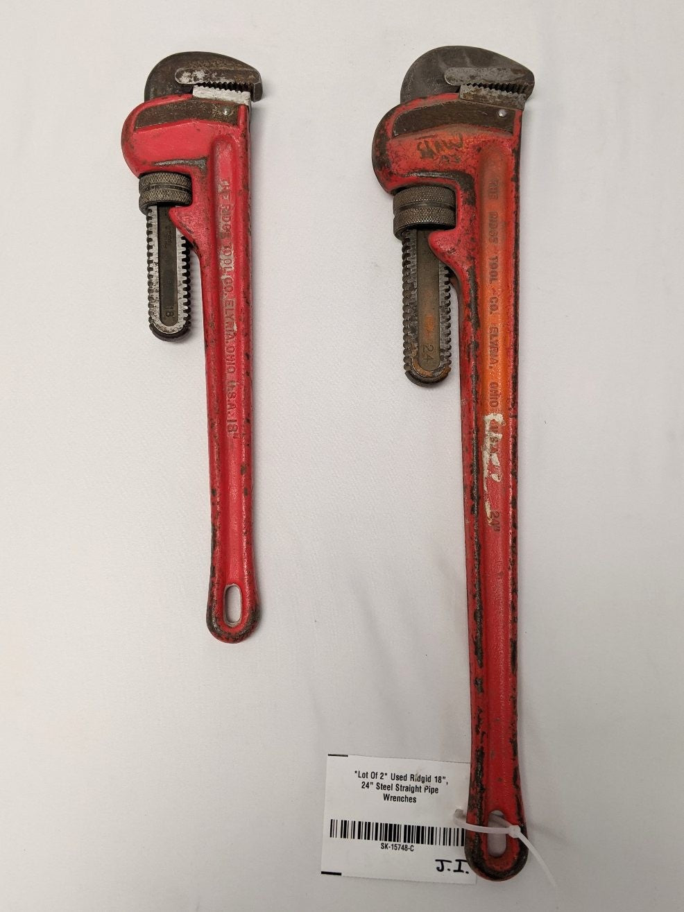 *Lot Of 2* Used Ridgid 18", 24" Steel Straight Pipe Wrenches