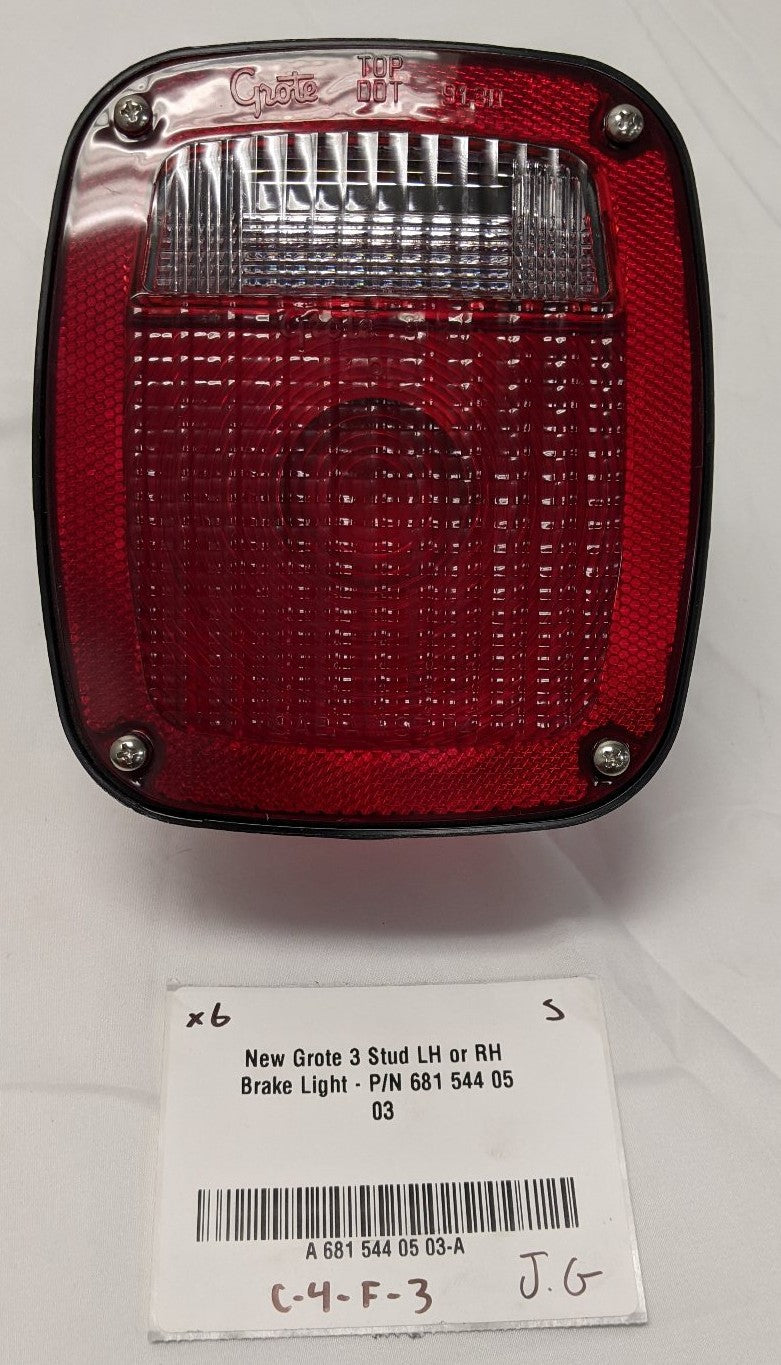 Grote 3-Stud Stop/Tail Brake Light LH or RH | 6815440503