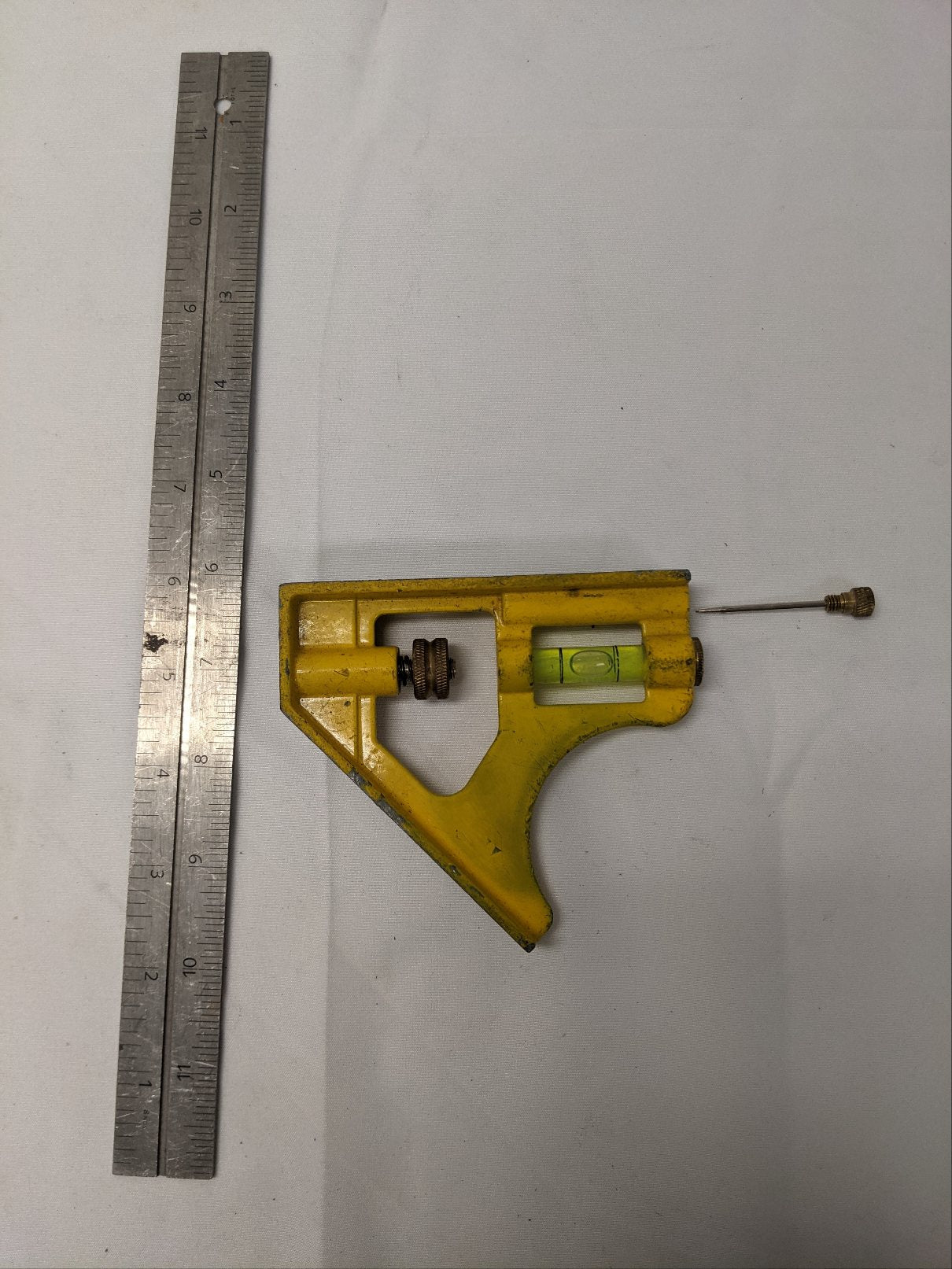 Stanley 12" Combination Square - Lot of 2 - Adjustable Level Metric/SAE