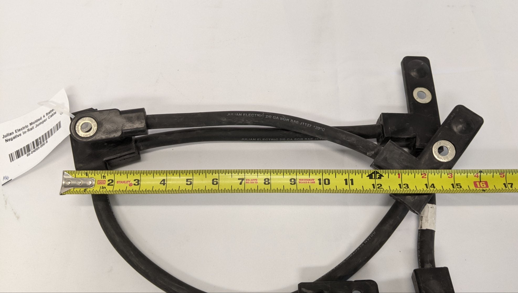 Julian Electric Molded 4 Battery Negative In-Rail Jumper Cable -P/N 66-04095-000