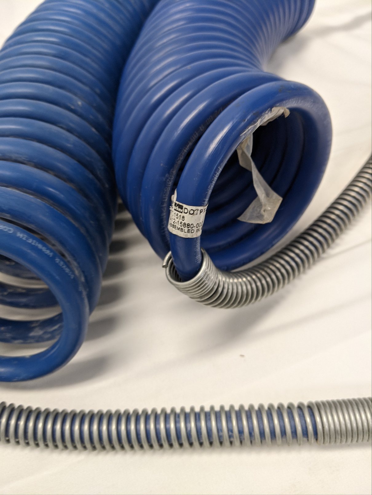 Parker 15' Red & Blue Coiled Trailer Lines | A12-15880-000 | Lot of 2