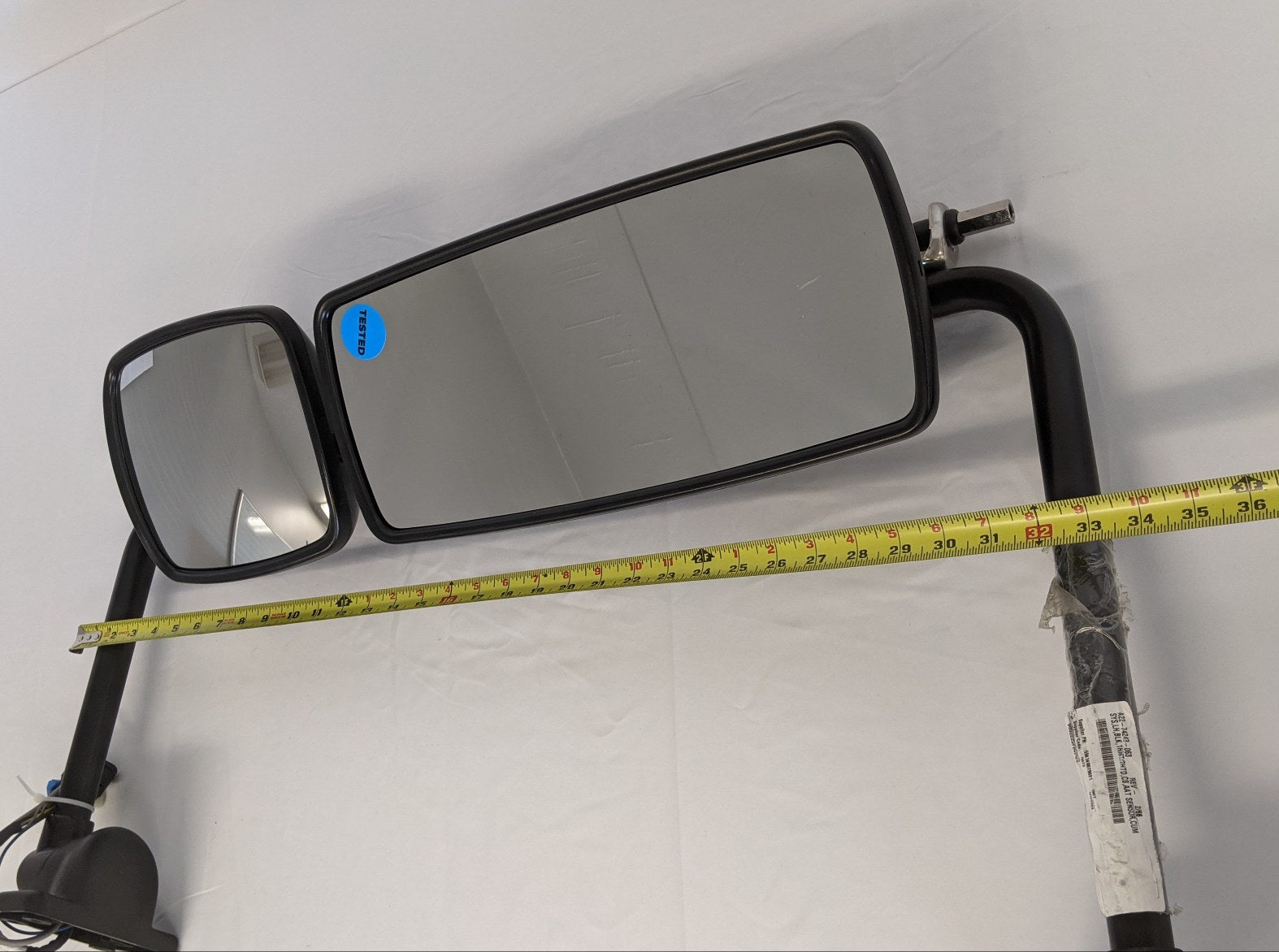 *Scratched* Freightliner M2 LH Cummins AAT Black RMT Mirror - P/N A22-74243-063 (9918274175292)