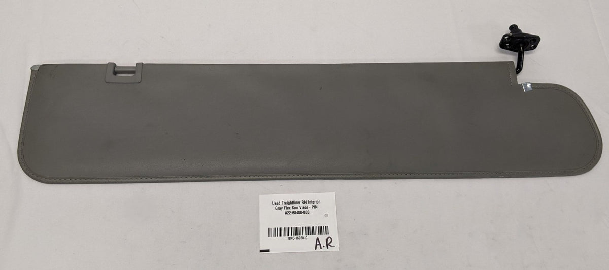 Used Freightliner RH Interior Gray Flex Sun Visor - P/N A22-68488-003