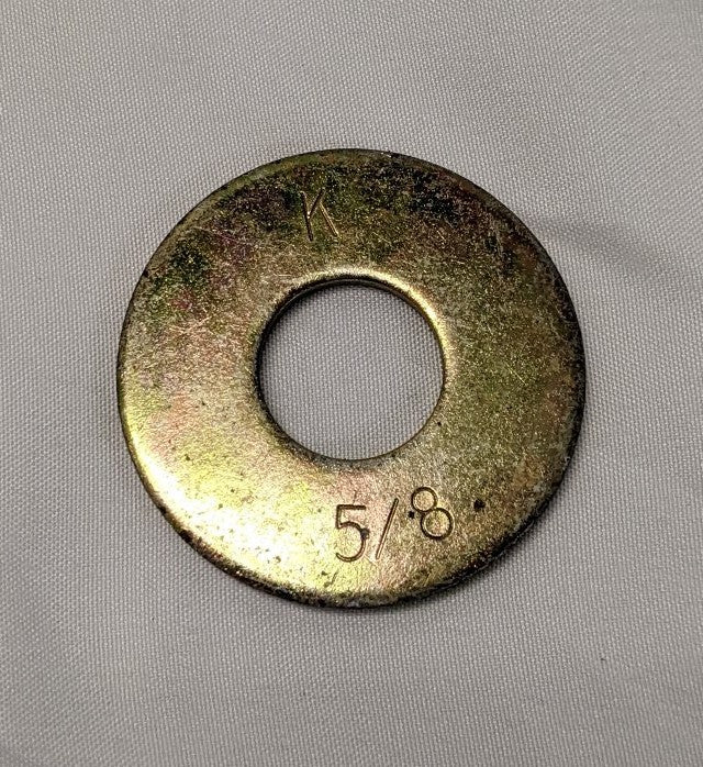 50 Yellow Zinc Steel Flat Washers 5/8"