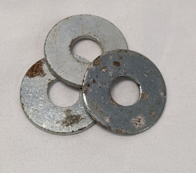*Lot of 50* 3/8" x 1-1/8" x  1/16" Zinc Plated Steel Washers