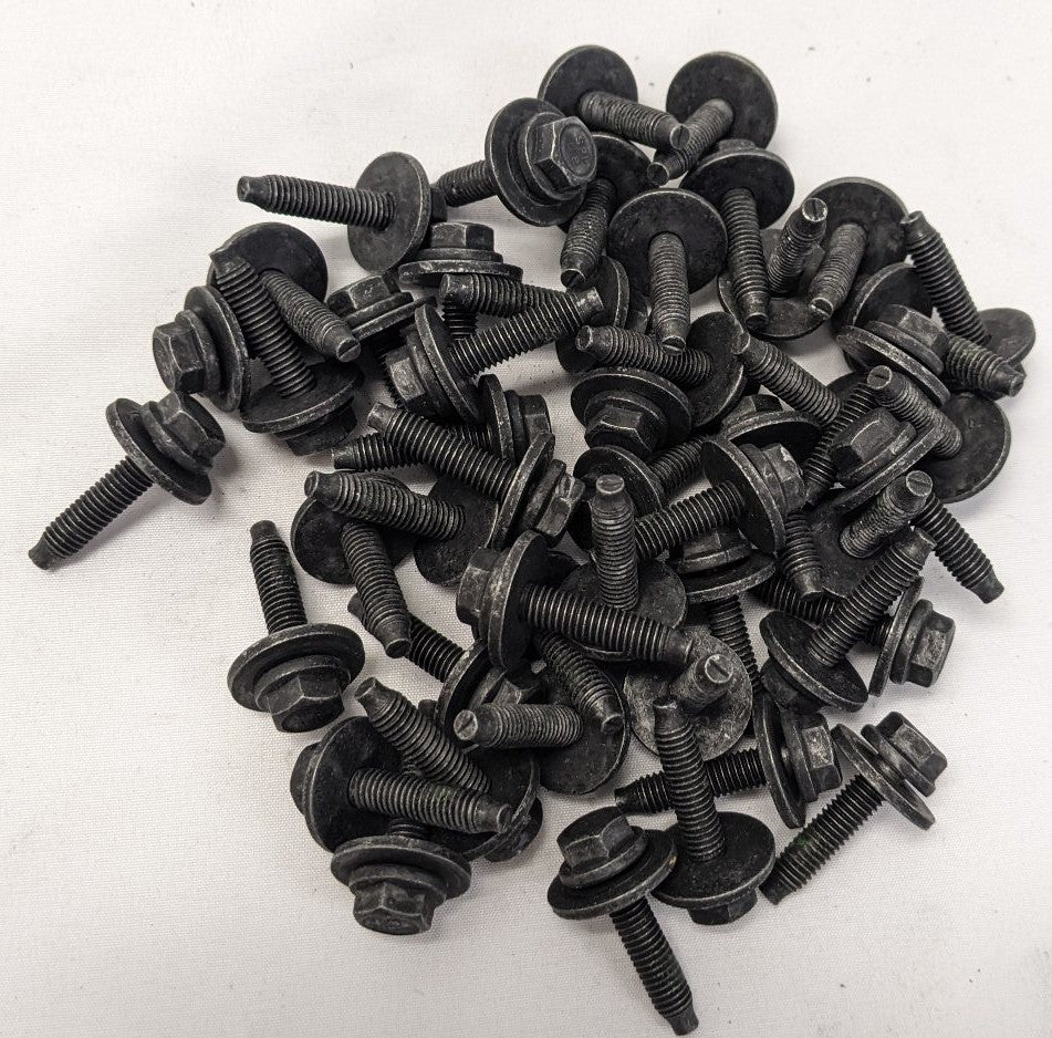 M6-1mm x 25mm Washer Hex Bolts Black Oxide Lot/50 | SK-16626K9-A