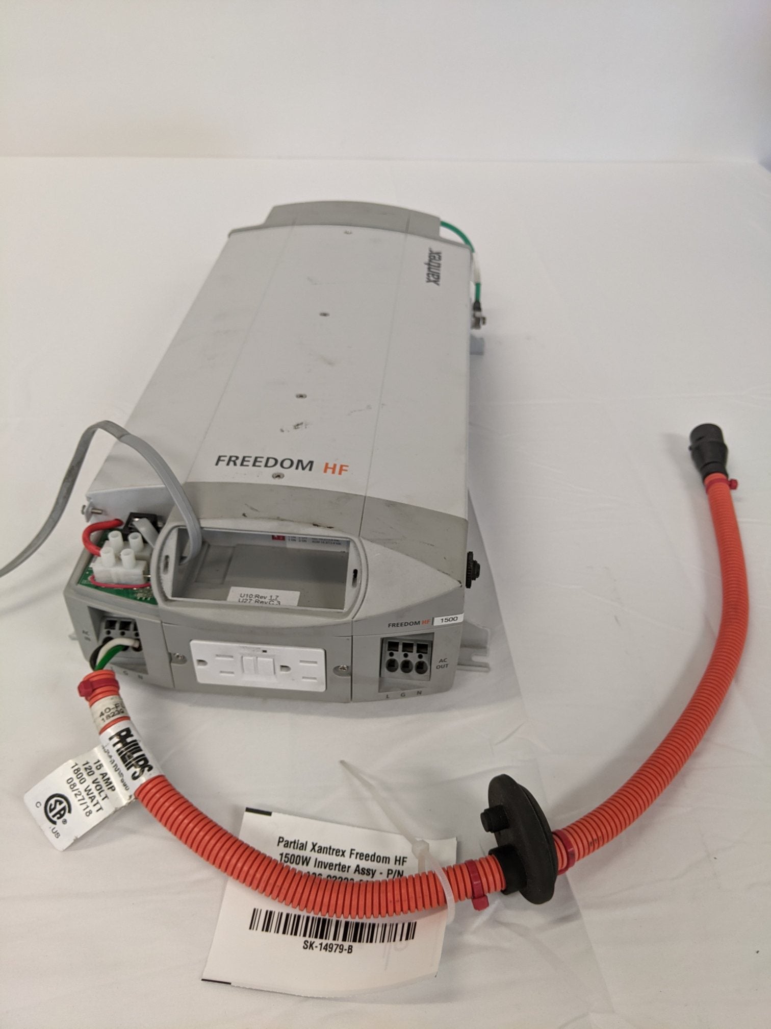 Partial Xantrex Freedom HF 1500W Inverter Assy - P/N  A06-93338-001 (10125178667324)