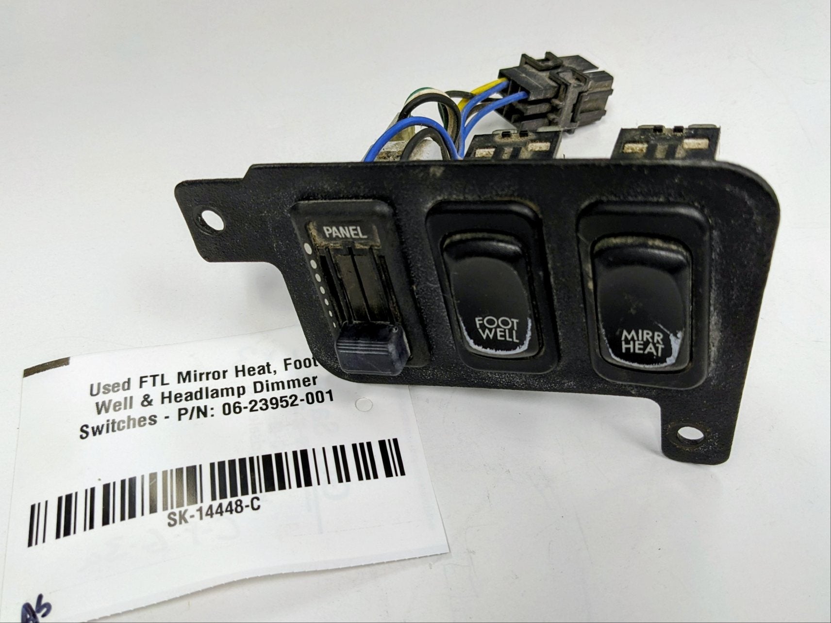 Used FTL Mirror Heat, Foot Well & Headlamp Dimmer Switches - P/N: 06-23952-001 (10171398848828)