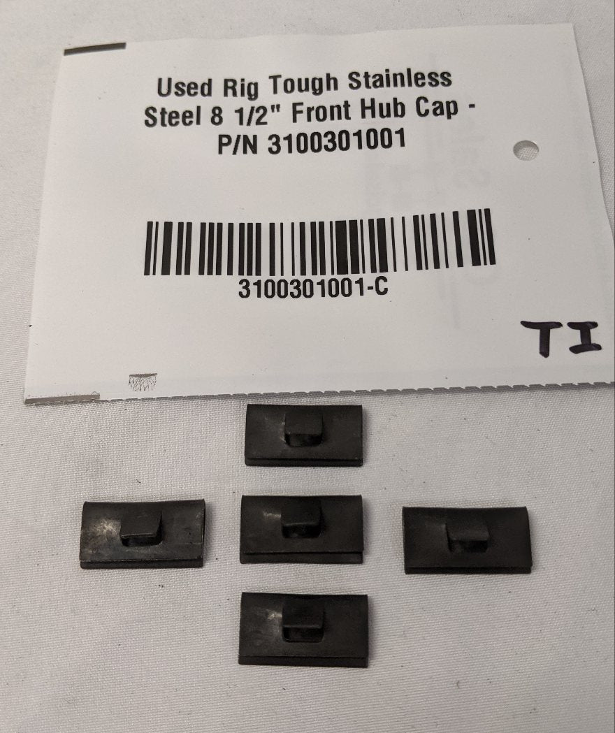 Used Rig Tough Stainless Steel 8 1/2" Front Hub Cap - P/N 3100301001
