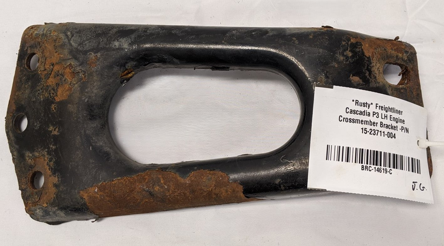 *Rusty* Freightliner Cascadia P3 LH Engine Crossmember Bracket -P/N 15-23711-004