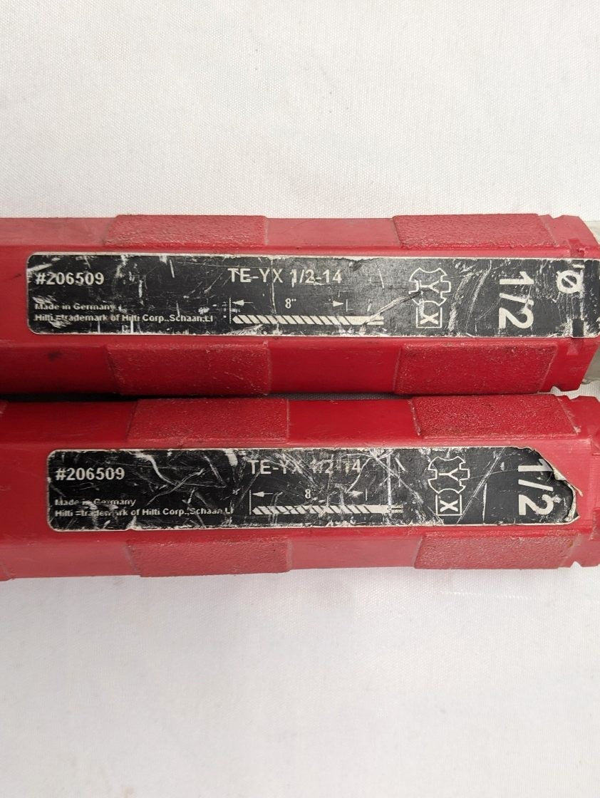 Hilti TE-YX 1/2x14 SDS Max Drill Bit (206509) - Lot of 2