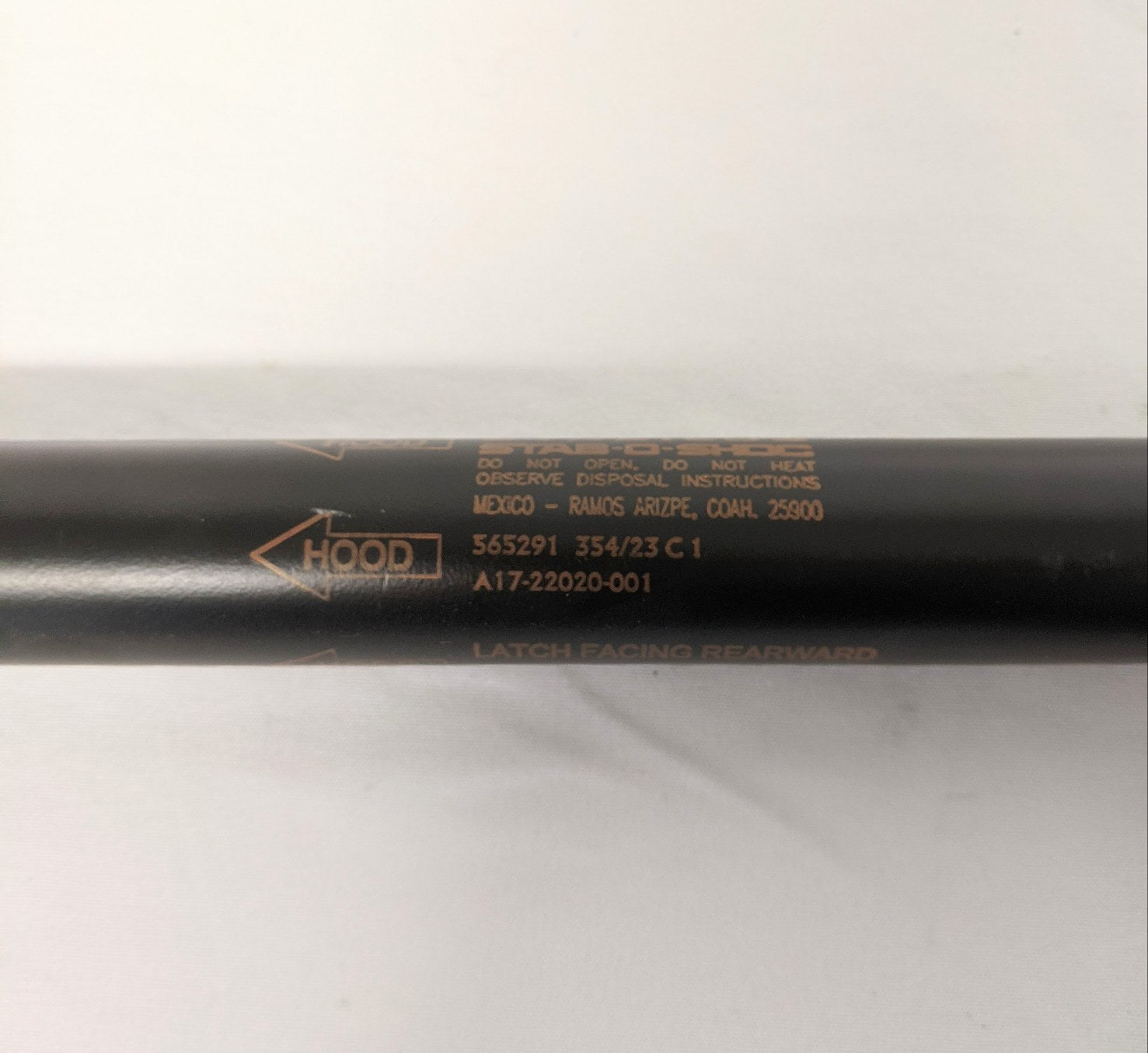 Western Star 47X Stabilus Stab-O-Shoc Short EZ Lock Hood Strut -  P/N A17-21903-001