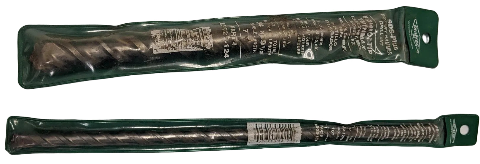 Driltec SDS+ Drill Bit Set (2pc) - AD-625-124 AD-505-111 - New