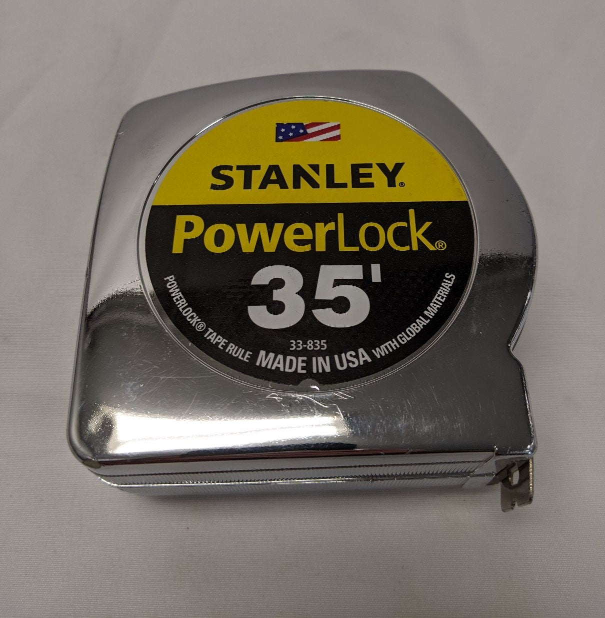 Stanley PowerLock Tape Measure 35 FT Lot of 2 - 1" Blade Belt Clip 33-835