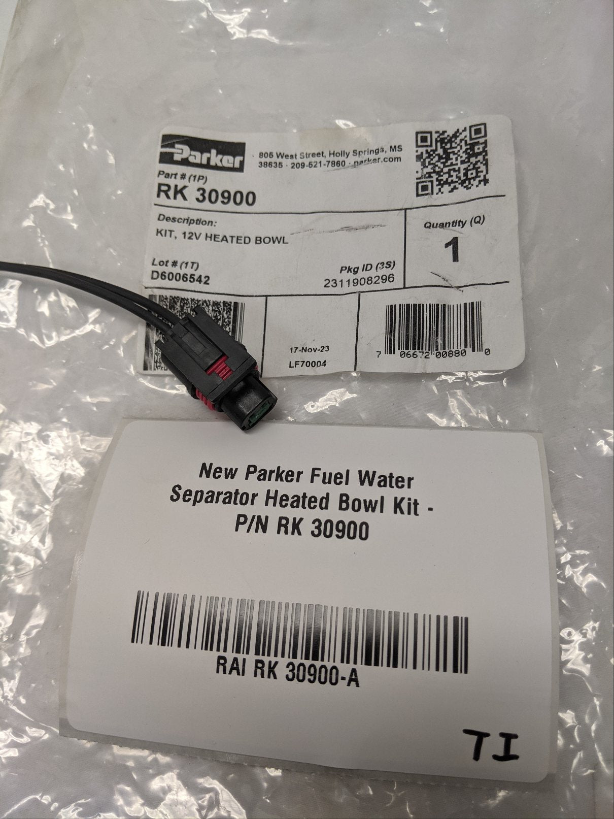 Parker Heated Fuel Water Separator Bowl Kit - P/N RK 30900