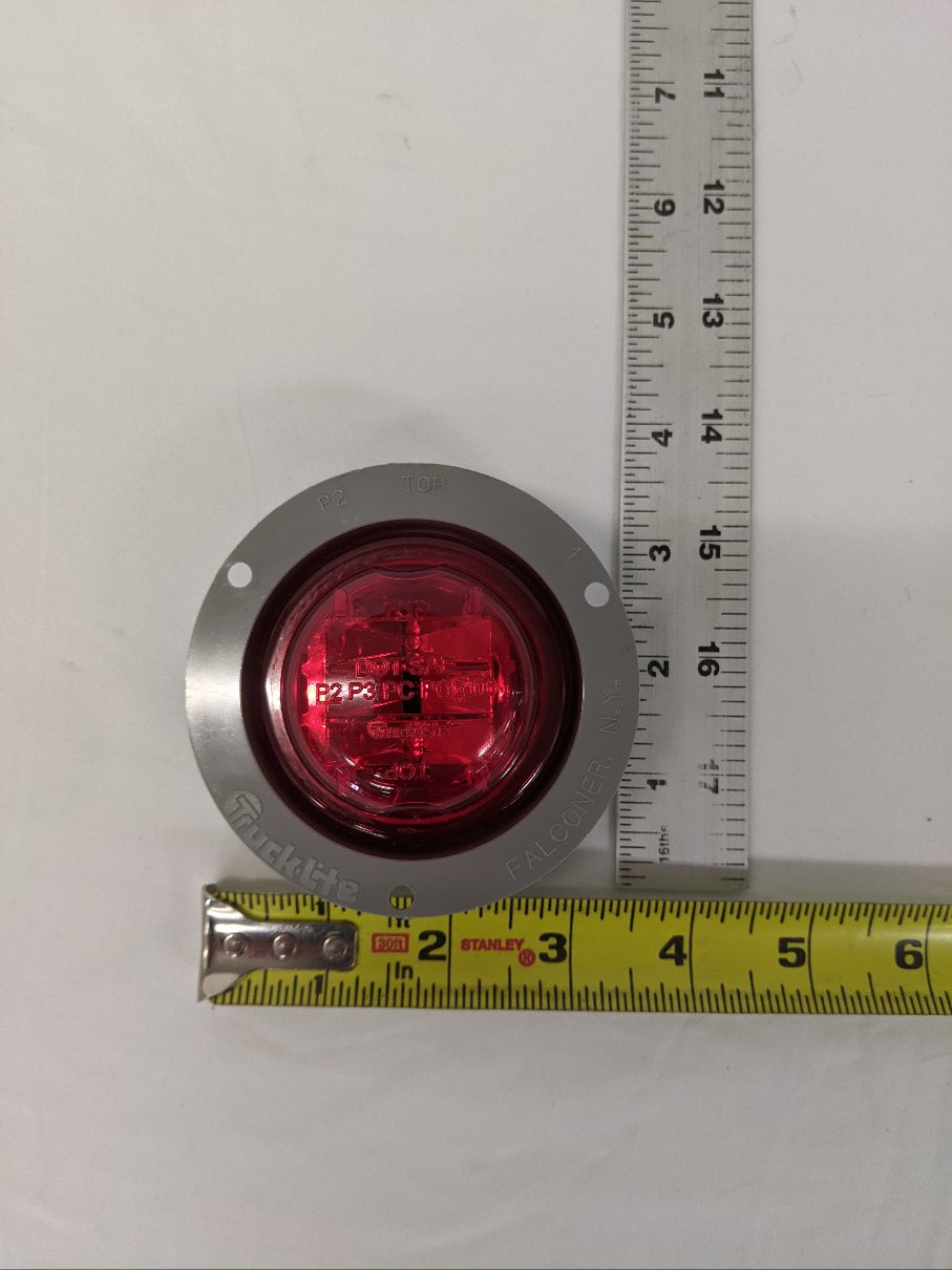 FRT 10 Series LED Red Round 12V With Grey Flange Light - P/N TL  10379R (10168314626364)