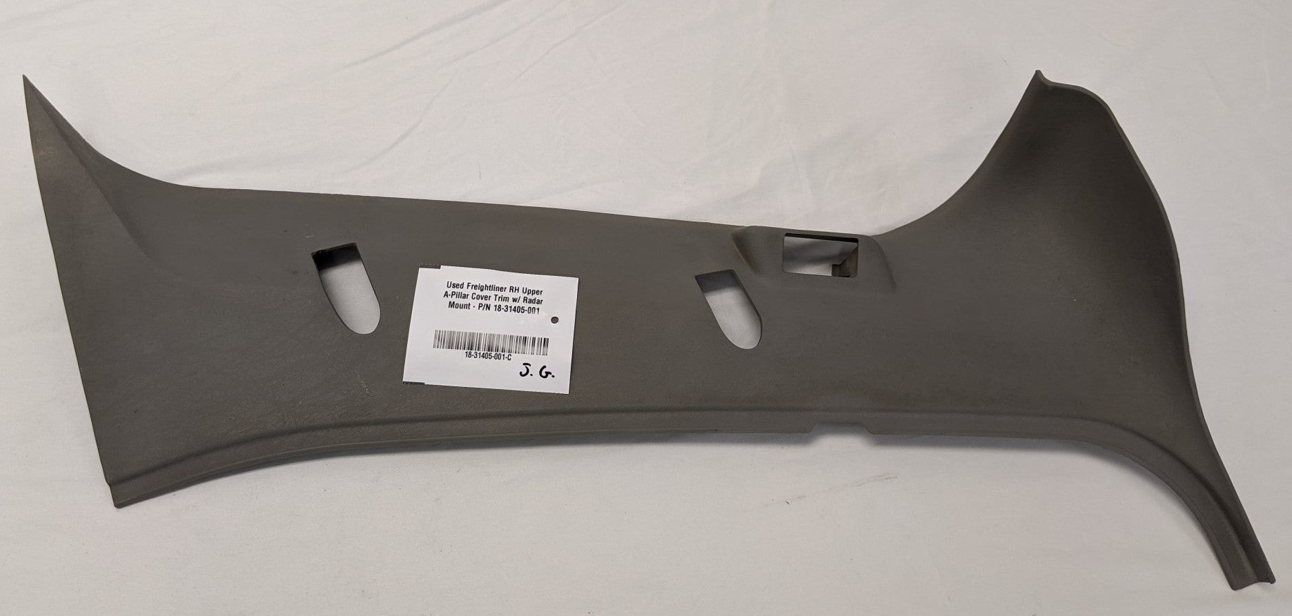 Used Freightliner RH Upper A-Pillar Cover Trim w/ Radar Mount - P/N 18-31405-001