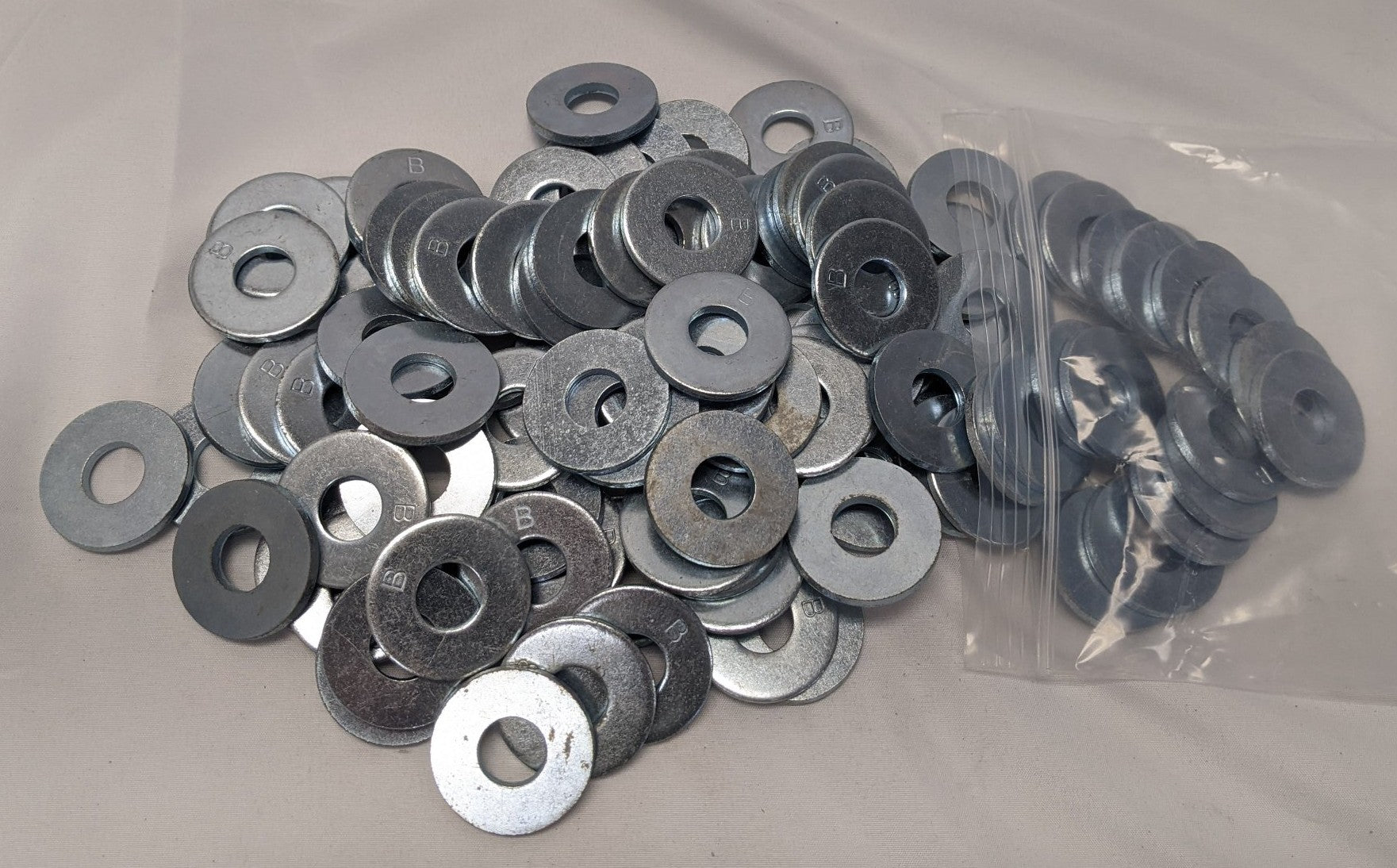 *Lot of 100* New 1/2" x 1 3/8" x 1/8" Zinc Plated Steel B Washers