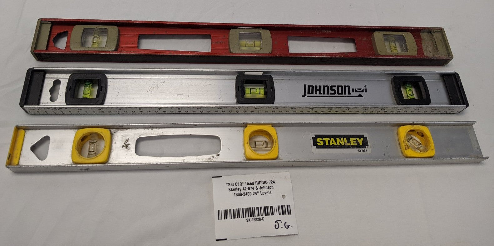 24" Level Lot of 3 RIDGID Stanley Johnson 724 42-074