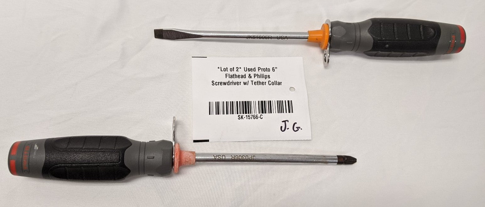 Proto 6" Screwdriver Set Flathead and Philips (used) - Tether 2-Pack