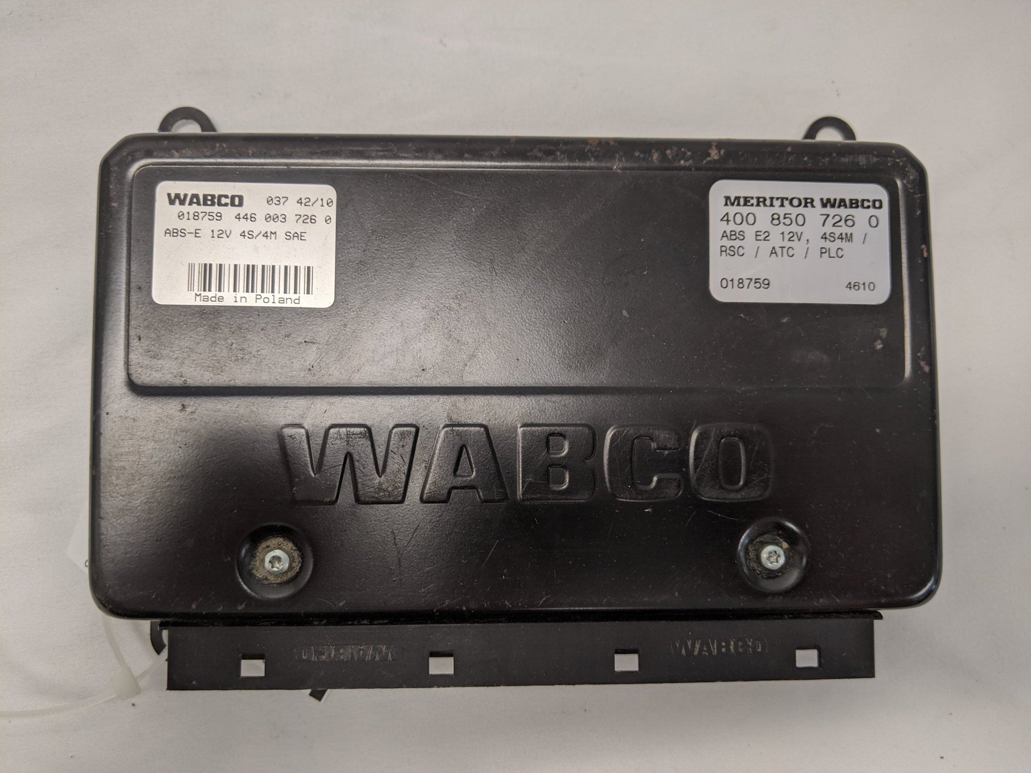 Used Meritor Wabco 4S4M ABS Electronic Control Unit - P/N WAB 400 850 726 0