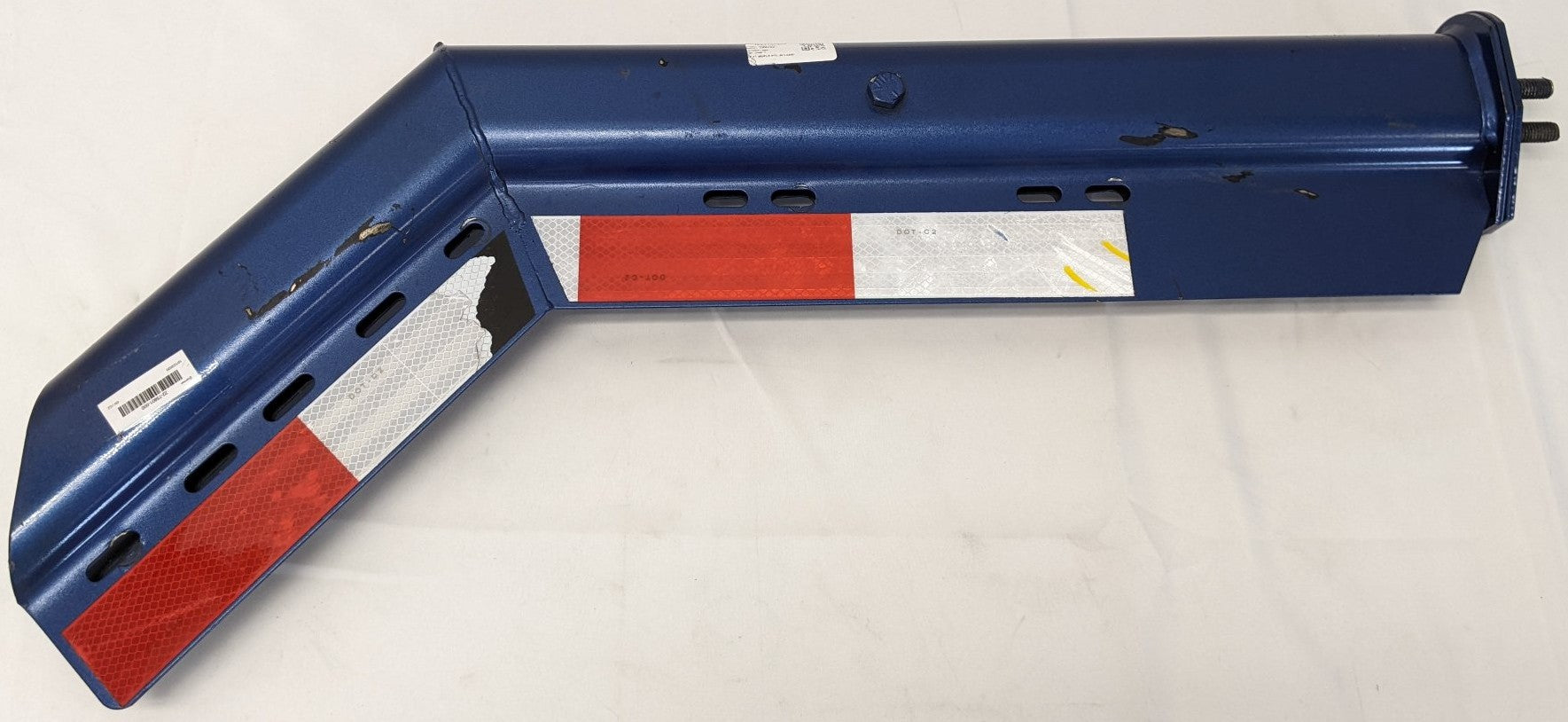 Used FTL LH Rear 45° Angled Blue Mud Flap Bracket Hanger - P/N 22-75801-000