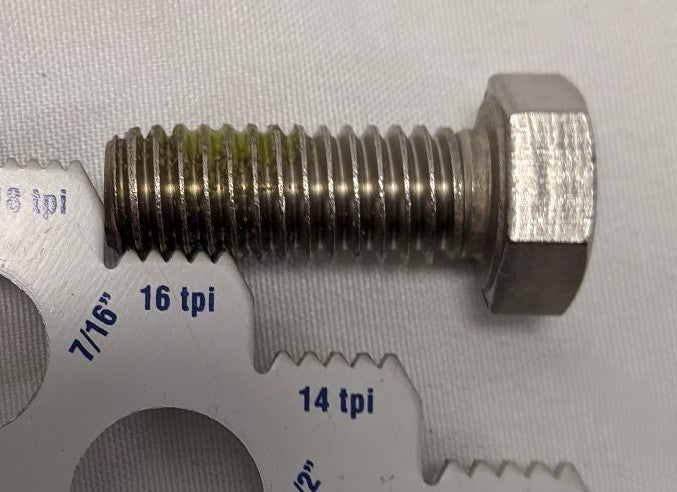 3/8"-16 x 1" Stainless Steel Hex Bolts - 18-8 (304), Fully Threaded, Lot of 50
