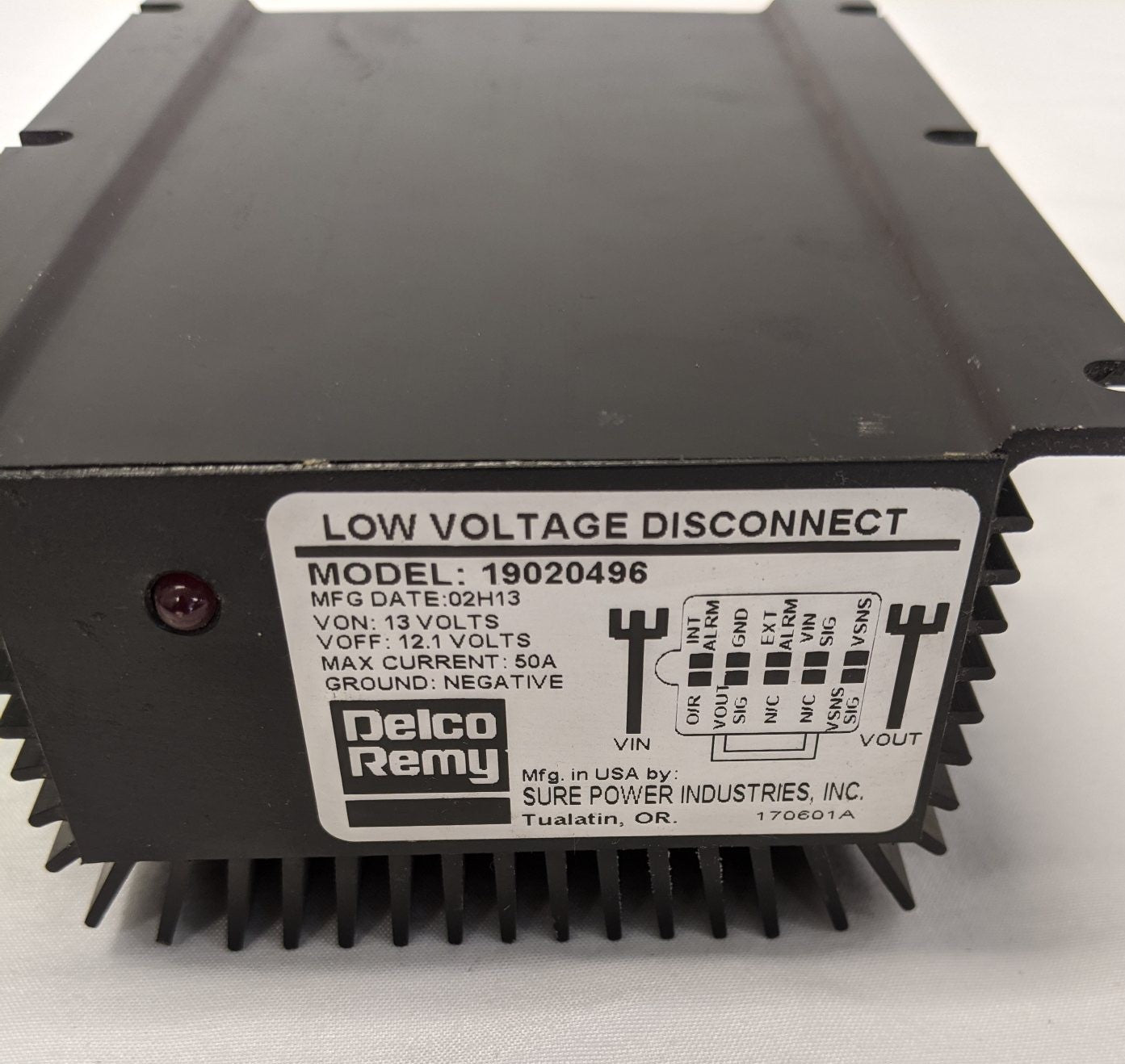 Used Delco Remy Low Voltage Disconnect Module - P/N DR 19020496
