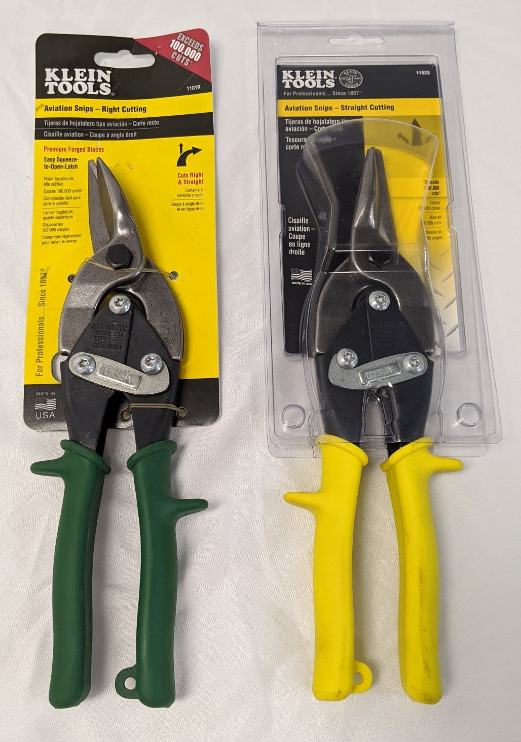 Klein Aviation Snips Straight/Right Cut - 1102S, 1101R