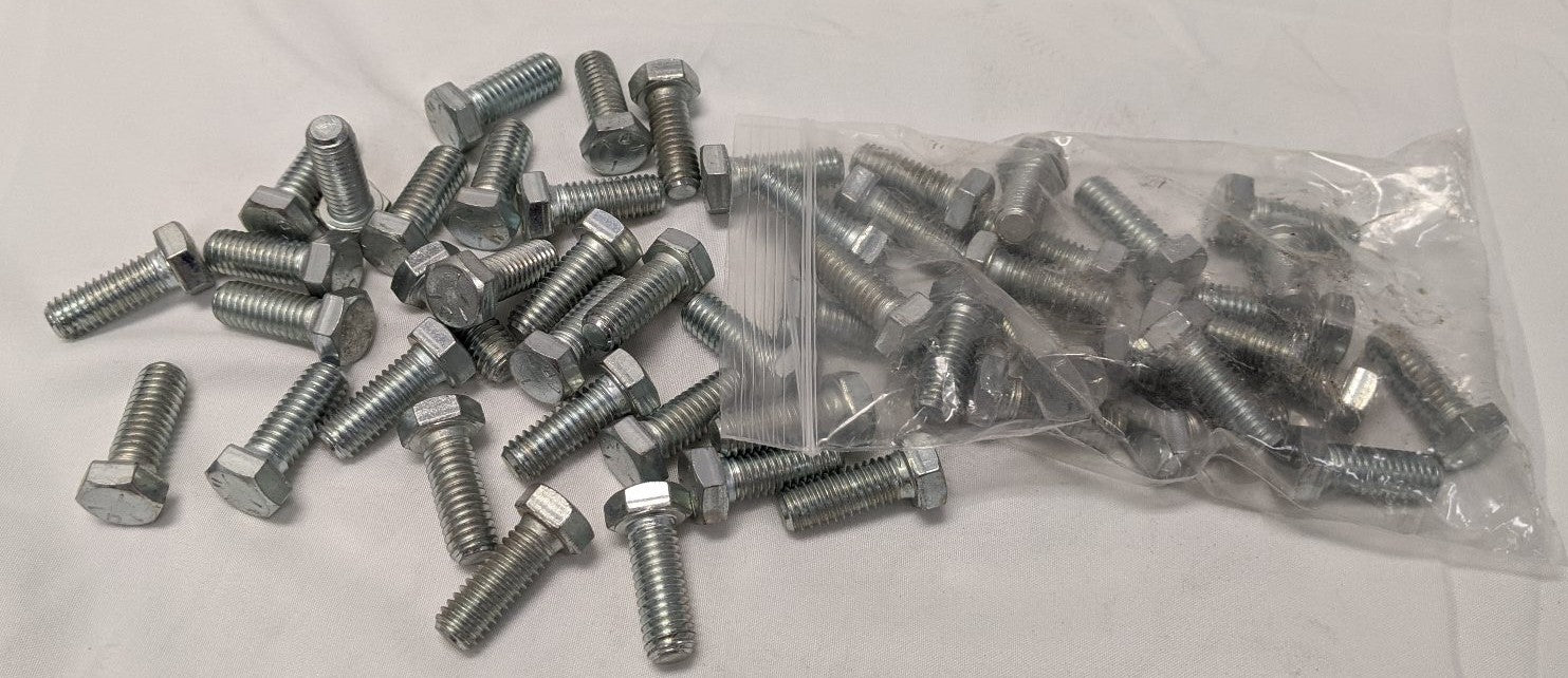 *Lot of 50* New 3/8"-16 x 1" Fully Threaded Coarse Grade 5 Steel Hex Bolts