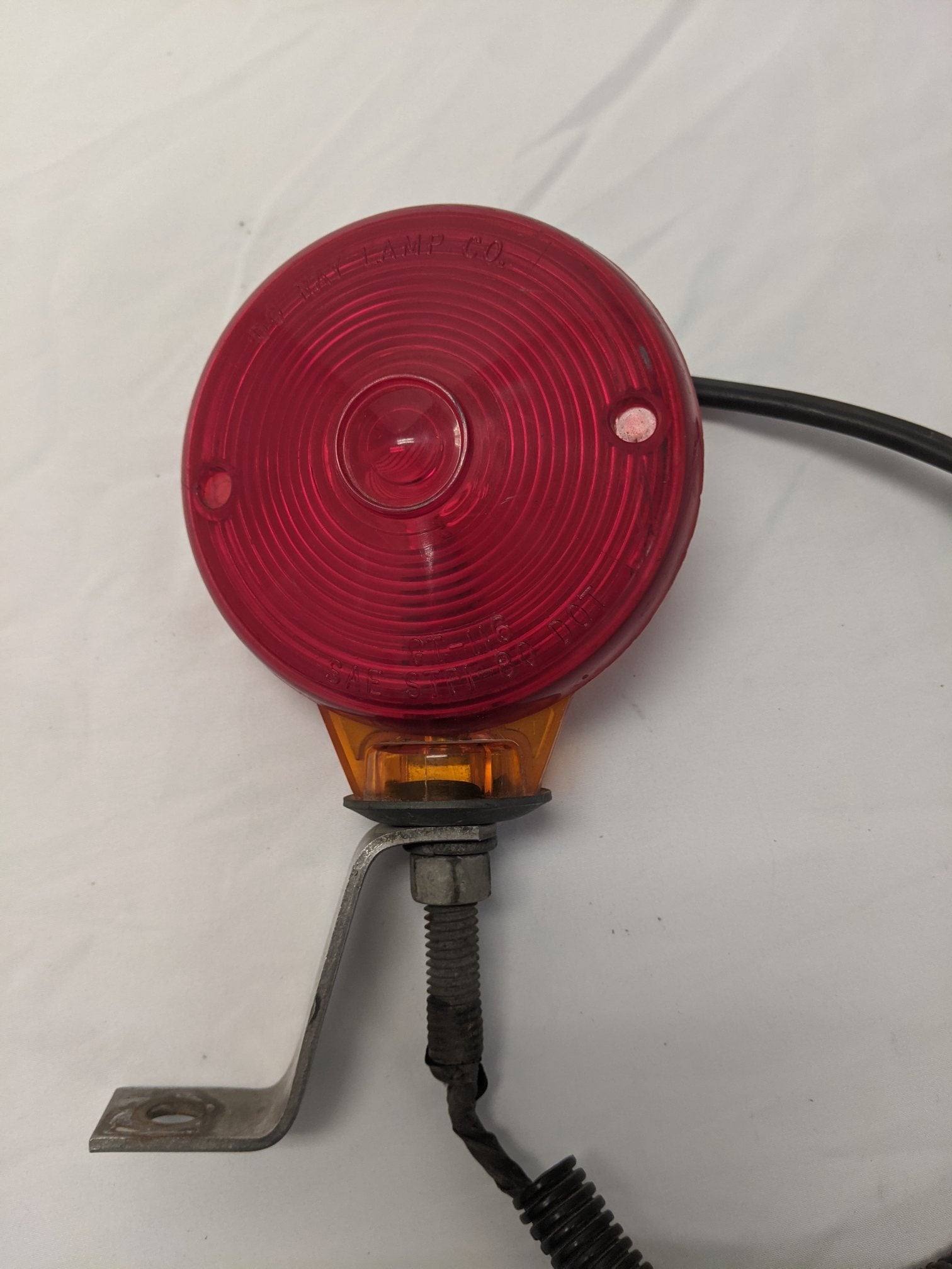 Used Truck-Lite Amber & Red Dual Face Pedestal Light - P/N GT-116