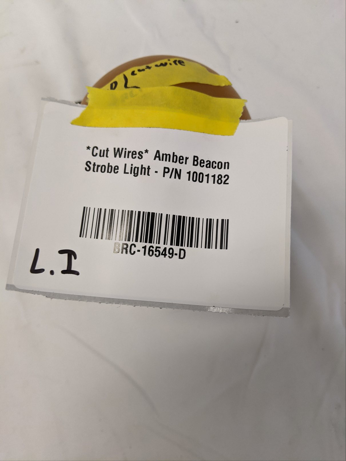 *Cut Wires* Amber Beacon Strobe Light - P/N 1001182