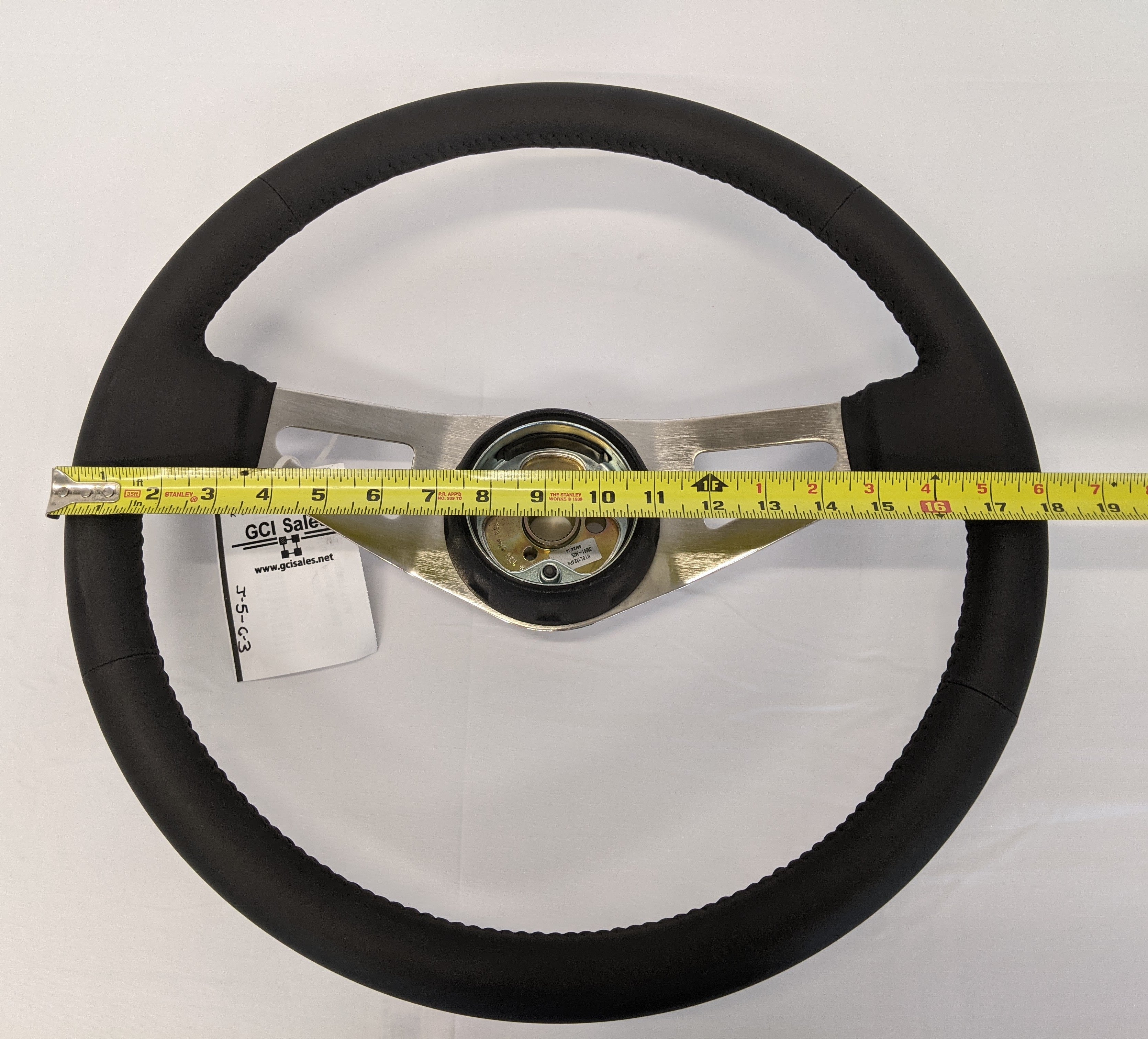 WWS Leather 2-Spoke Steering Wheel - P/N WWS  38001-3425 (10119332266300)