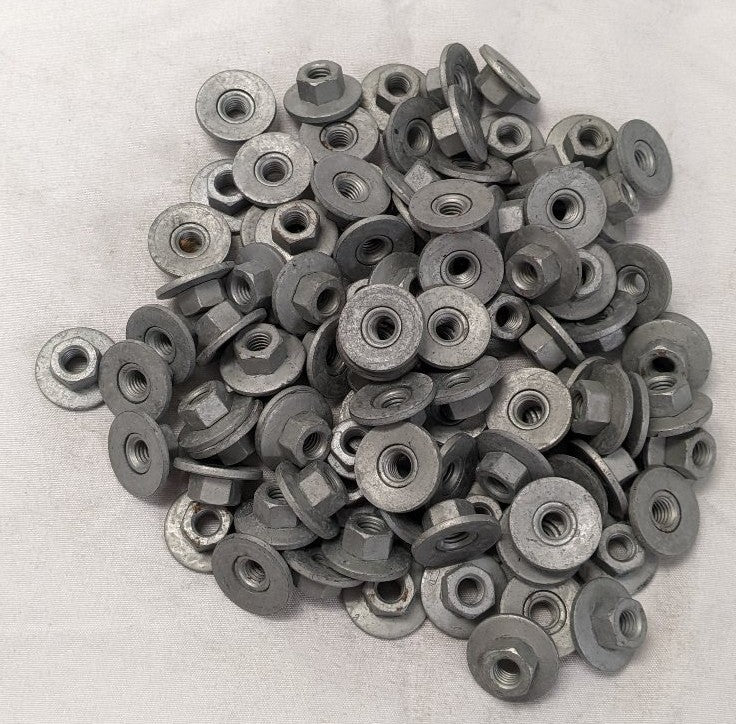 *Lot of 100* New 6MM-1 Grade 8 Steel Galvanized Swivel Washer Nuts